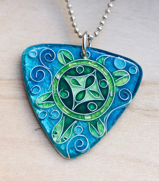 Sea Turtle Cloisonné Pendant