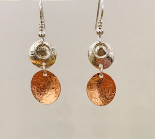 Copper and Sterling Earrings