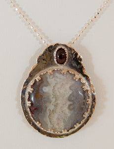 Agate and Garnet pendant- sold