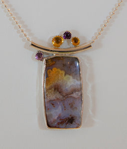 Agate with Amethyst & Topaz