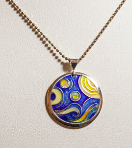 Starry, Starry Night Cloisonne Pendant